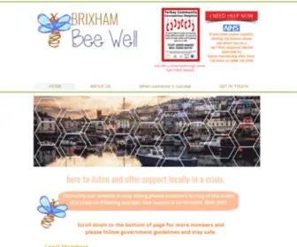 Brixhambeewell.org(Brixham Bee Well community mental & physical health support less suicide) Screenshot