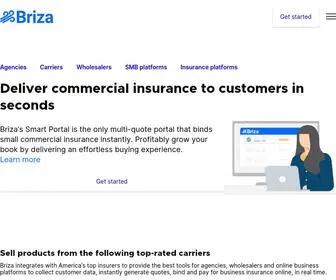 Briza.com(Deliver commercial insurance to your clients in seconds. Briza) Screenshot