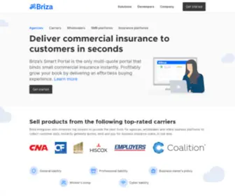 Briza.io(Deliver commercial insurance to your clients in seconds. Briza) Screenshot
