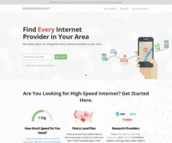 Broadbandnow.com(Find Internet Providers in Your Area) Screenshot