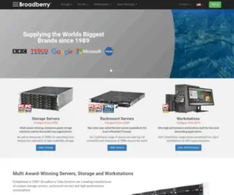 Broadberry.com(Custom Rackmount Server & Data Storage Server Solutions) Screenshot