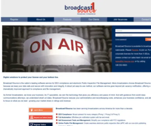 Broadcast1Source.com(EEO Compliance from Broadcast1Source) Screenshot