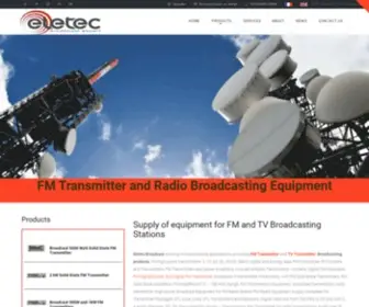 Broadcasteletec.com(Broadcast Equipment FM Transmitter) Screenshot