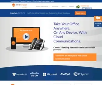 Broadconnect.ca(Voip solutions for business) Screenshot