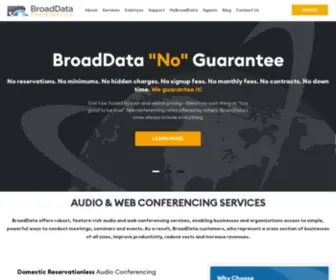 Broaddata.com(Audio Conferencing & Operator Assisted Conference Services) Screenshot