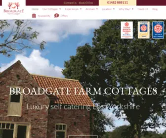 Broadgatefarmcottages.co.uk(Broadgate Farm Holiday Cottages Yorkshire) Screenshot