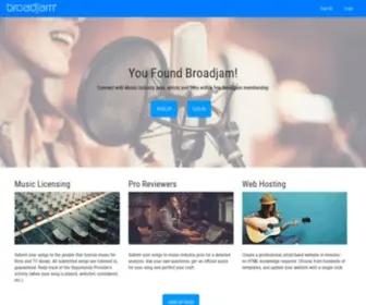 Broadjam.com(Music Licensing) Screenshot
