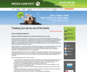 Broadlanevets.co.uk(Vets Coventry Broad Lane) Screenshot