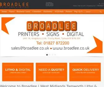 Broadlee.co.uk(Broadlee Printers Limited) Screenshot