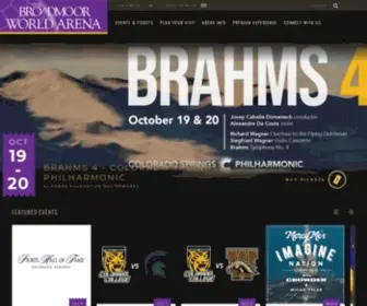 Broadmoorworldarena.com(Broadmoor World Arena) Screenshot