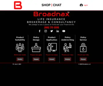 Broadnax.com(Life Insurance Brokerage & Consultancy) Screenshot