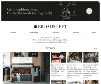 Broadsheet.com.au(Broadsheet) Screenshot