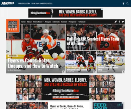 Broadstreetbuzz.com(A Philadelphia Flyers Fan Site) Screenshot