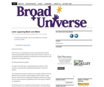 Broaduniverse.org(Broad Universe) Screenshot