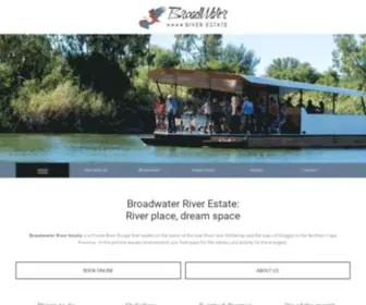 Broadwater.co.za(Broadwater River Estate nestles on the banks of the Vaal River near Douglas. Accommodation) Screenshot