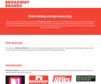 Broadwaybrands.com(Entertaining entrepreneurship) Screenshot