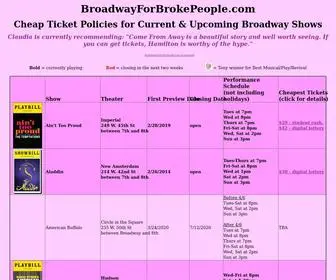 Broadwayforbrokepeople.com(Broadwayforbrokepeople) Screenshot