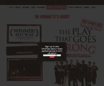 Broadwaygoeswrong.com(Mischief Theatre) Screenshot