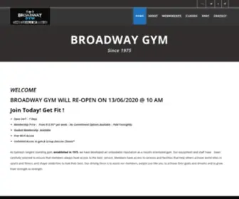 Broadwaygym.com.au(Since 1975) Screenshot