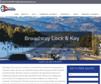 Broadwaylockandkey.com(Locksmith Denver) Screenshot