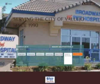 Broadwaypethospitalvallejo.com(Veterinarian in Vallejo) Screenshot