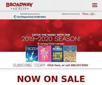 Broadwaysd.com(Broadway San Diego) Screenshot