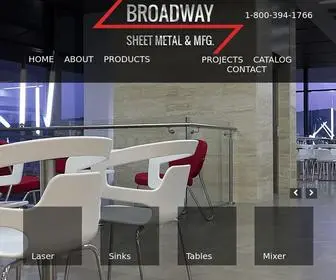 Broadwaysheetmetal.com(Broadway Sheet Metal) Screenshot