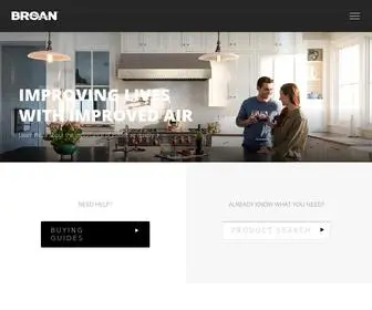 Broan.com(Broan Fresh Air) Screenshot