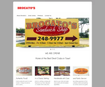 Brocatossandwich.com(Brocato's Sandwich Shop) Screenshot