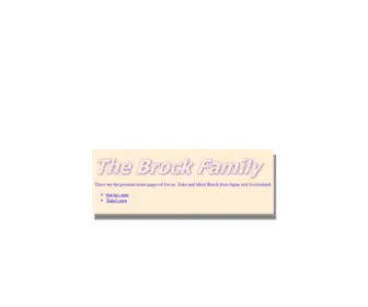 Brock-Family.org(The Brock Family) Screenshot