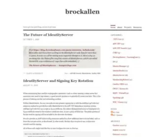 Brockallen.com(You've got your good thing) Screenshot