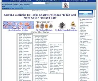 Broderick.com(Sterling Cufflinks Tie Tacks Charms Religious Medals and Mens Collar Pins and Bars) Screenshot