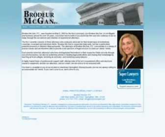 BrodeurmcGan.com(Western Massachusetts Lawyer) Screenshot