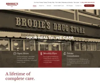 BrodiesdrugStore.com(Providing the highest level of patient care) Screenshot