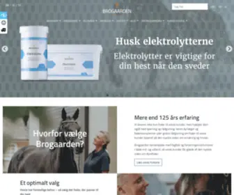 Brogaarden.eu(Førende Forhandler af Foder & Tilbehør til Heste) Screenshot