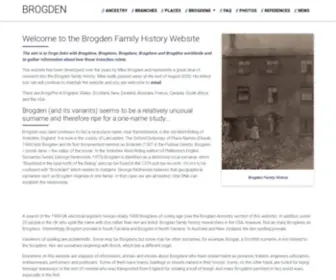 Brogden.info(The Brogden Family History Website) Screenshot