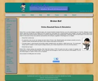 Brokenbat.org(Online Baseball Management Game and Simulation) Screenshot