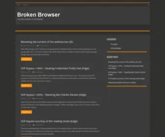 Brokenbrowser.com(Fun with Browser Vulnerabilities) Screenshot