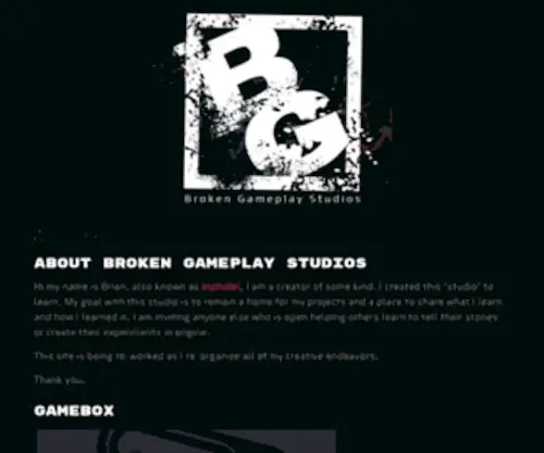 Brokengameplay.com(Broken Gameplay Studios LLC) Screenshot