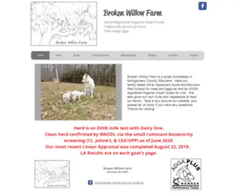 Brokenwillowfarm.com(Broken Willow Farm dairy goats) Screenshot