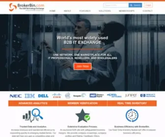 Brokerbin.com(The world's largest B2B database) Screenshot