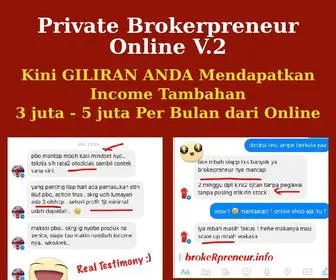 Brokerpreneur.info(Private Brokerpreneur Online) Screenshot