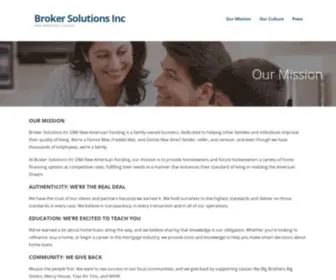 Brokersolutionsinc.com(OUR MISSION Broker Solutions Inc DBA New American Funding) Screenshot