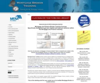 Brokertraining.com.au(Mortgage Broker Training) Screenshot