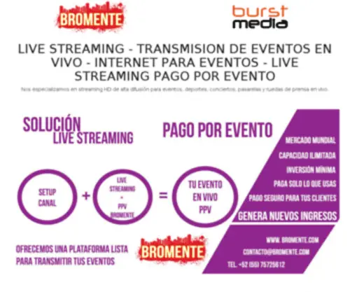 Bromente.tv(Servicio de streaming) Screenshot