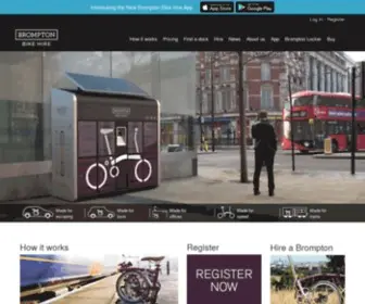 Bromptonbikehire.com(Brompton Bike Hire) Screenshot