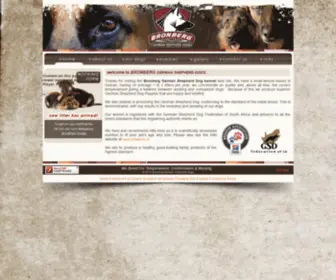 Bronberggsd.co.za(BRONBERG German Shepherd Dogs) Screenshot