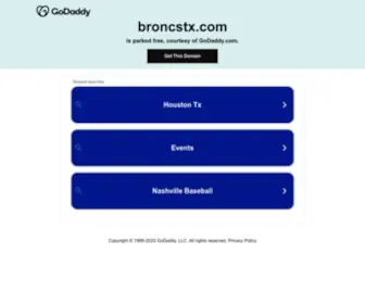 Broncstx.com(BRONCS Restaurant) Screenshot