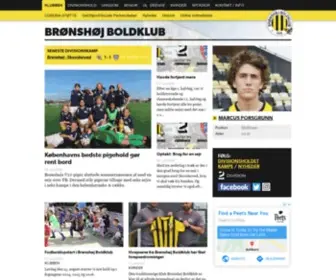 BronshojBoldklub.dk(Brønshøj Boldklub) Screenshot