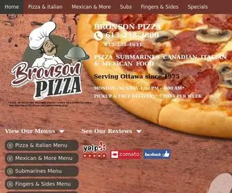 Bronsonpizza.ca(JJUNEAU Information Technology & Dedicated Services) Screenshot
